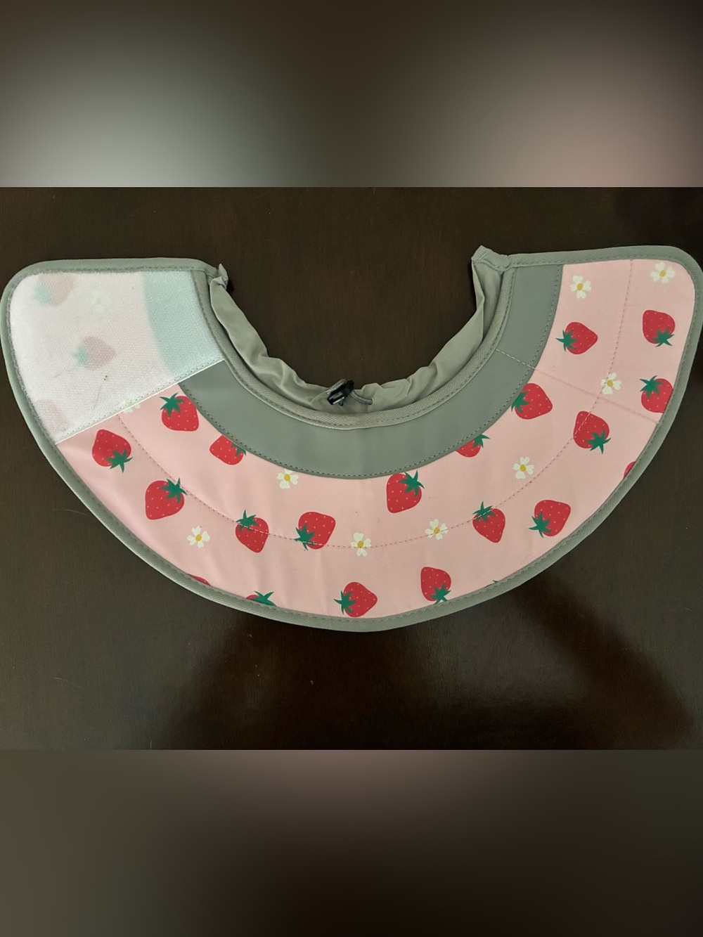 Soft Protective Cone Collar Strawberry Print Pink - Never Used